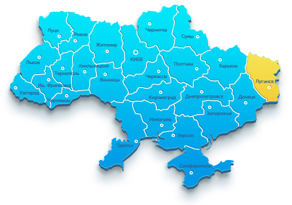 Карта Луганської області